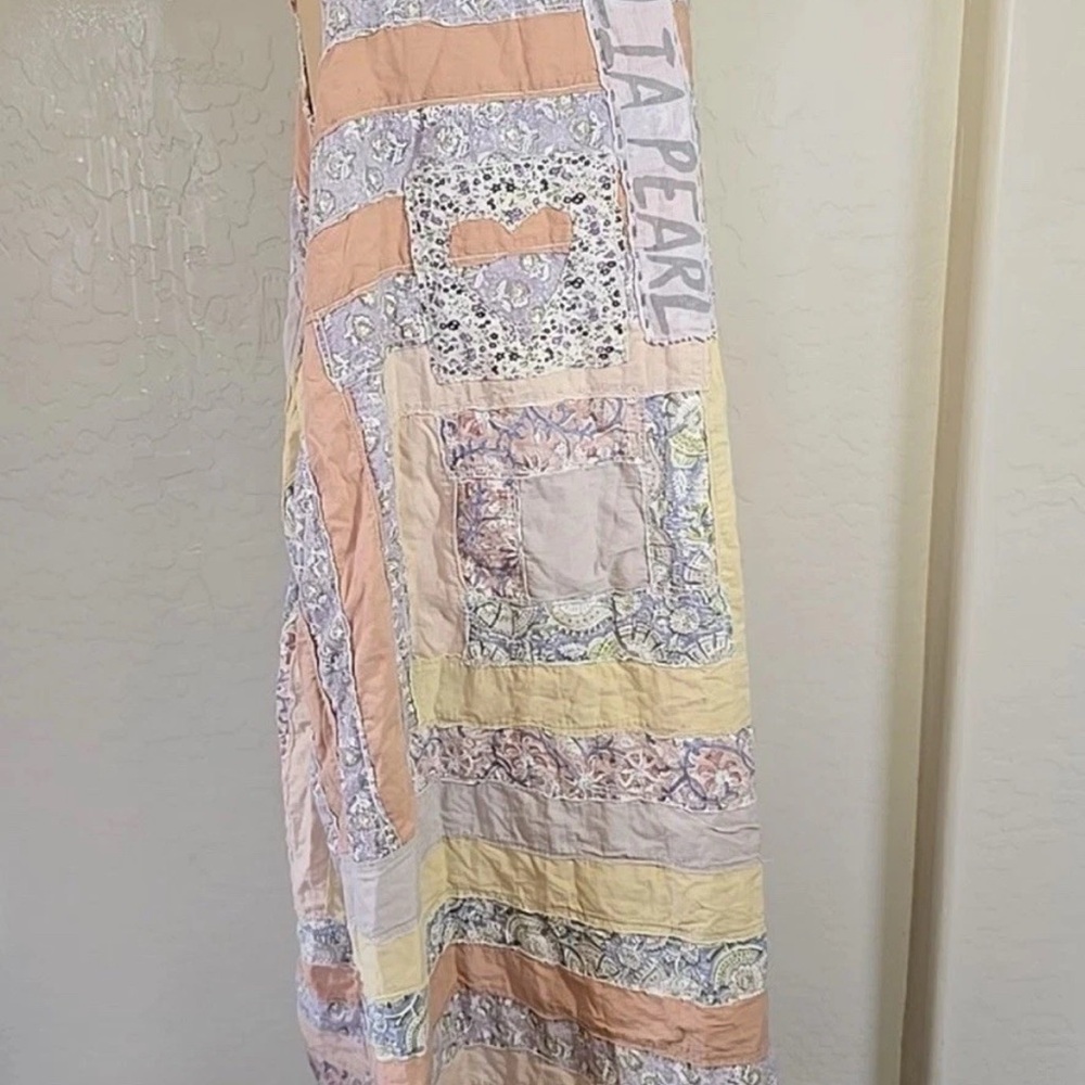 Magnolia Pearl Peach and Lavender Patchwork Dress